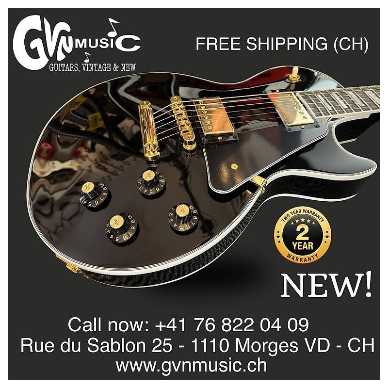 E-Gitarre Gibson Les Paul Custom 70s Reissue Prestige Ebony