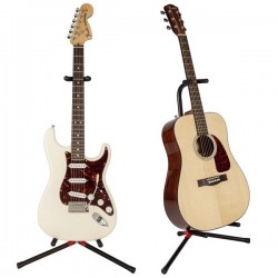 Support de guitare électrique et acoustique réglable Fender noir
