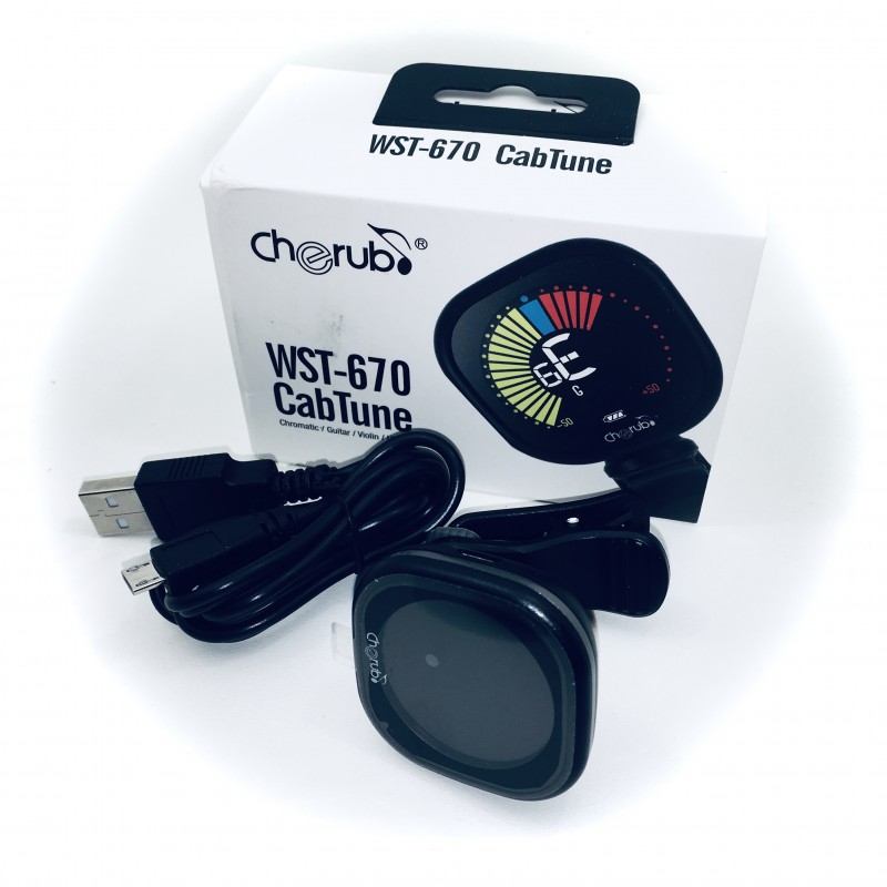 Accordeur de guitare WST-670 rechargeable avec écran LCD couleur