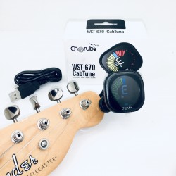 Accordeur de guitare WST-670 rechargeable avec écran LCD couleur
