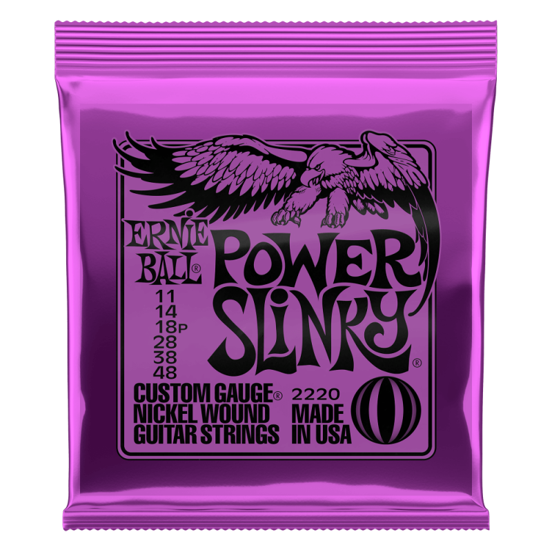 POWER SLINKY NICKEL WOUND ELECTRIC GUITAR STRINGS - 11-48 GAUGE