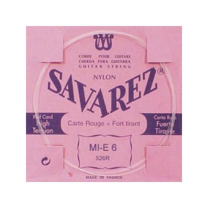 Corde à la pièce Classique Carte ROUGE Fort 6e E-MI Filée arg.