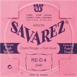 Corde à la pièce Classique Carte ROUGE Fort 4e D-RE Filée arg.