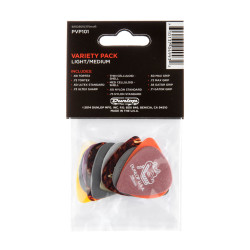 VARIETY Light/Medium picks, Pack de 12 plectres médiators