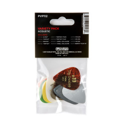 ACOUSTIC VARIETY picks, Pack de 12 plectres médiators