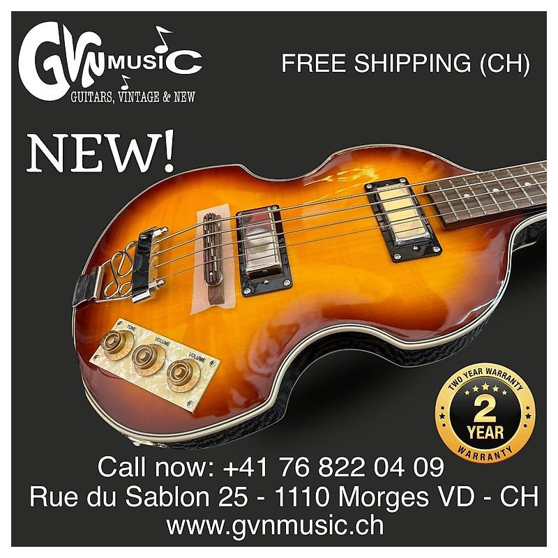 Epiphone Viola Sunburst Bass Paul McCartney Free Gigbag!