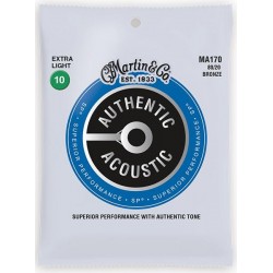 Cordes guitare acoustique Martin & Co 80/20 Bronze Extra Light 10-47