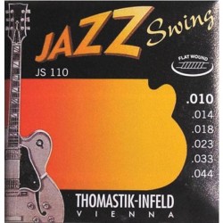 Cordes guitare électrique Thomastik Jazz Swing Filet plat Wound 10-44