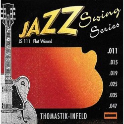 Cordes guitare électrique à Filet Plat Thomastik Ac. Jazz Swing Series 011-047 Flat Wound Light