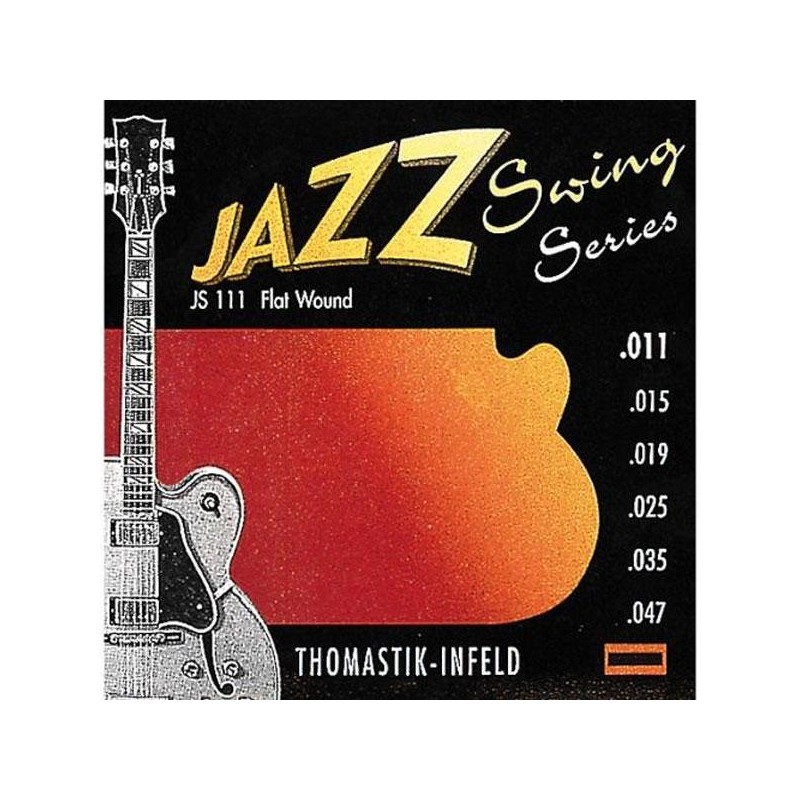 Cordes guitare électrique à Filet Plat Thomastik Ac. Jazz Swing Series 011-047 Flat Wound Light