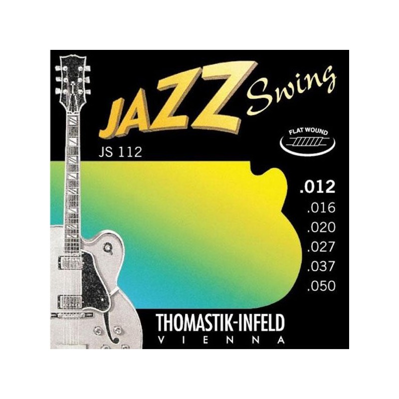 Cordes guitare électrique à Filet Plat Thomastik Ac. Jazz Swing Series 012-050 Flat Wound Medium Light
