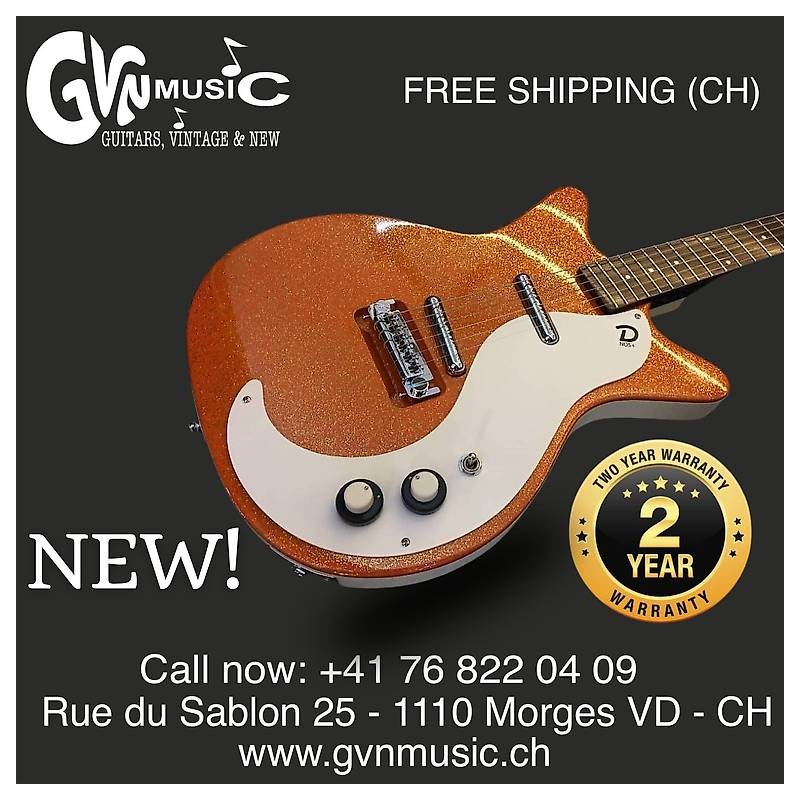 Danelectro '59 m NOS+ orange metalflake