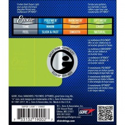 El. Cordes de guitare électrique Elixir OPTIWEB Coating .009-.042 Nickel Plated Steel, Super Light
