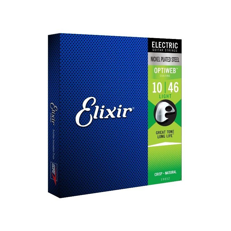 Cordes guitare électrique Elixir El. OPTIWEB Coating .010-.046 Nickel Plated Steel, Light