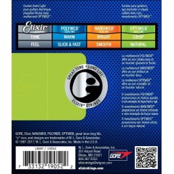 Cordes guitare électrique Elixir El. OPTIWEB Coating .010-.046 Nickel Plated Steel, Light