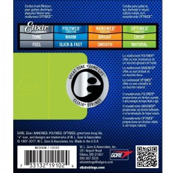 Cordes guitare électrique Elixir El. OPTIWEB Coating .011-.049 Nickel Plated Steel, Medium
