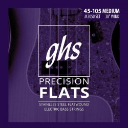 Cordes de basse électrique à Filet PlatEl. Bass PRECISION FLATWOUND .045-.105 Steinless Steel Long Sc. Plus Medium
