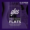 Cordes de basse électrique à Filet PlatEl. Bass PRECISION FLATWOUND .045-.105 Steinless Steel Long Sc. Plus Medium