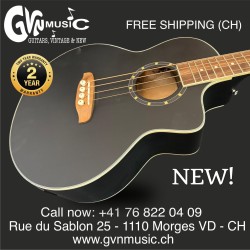 Ortega Electroacoustic Bass avec Cutaway Style et Profondeur